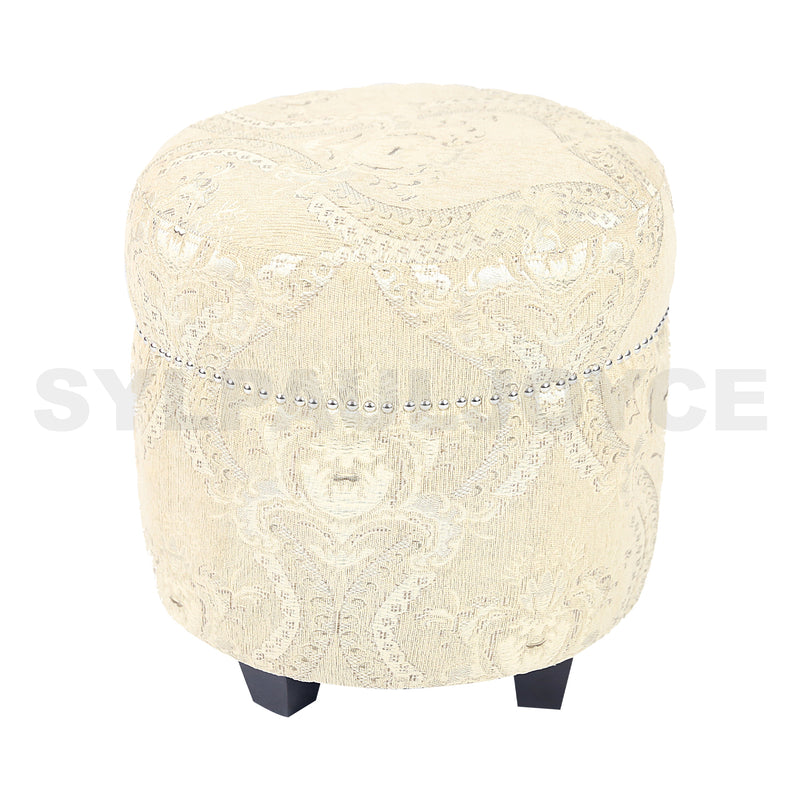 Cotton Round Ottoman