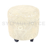 Cotton Round Ottoman