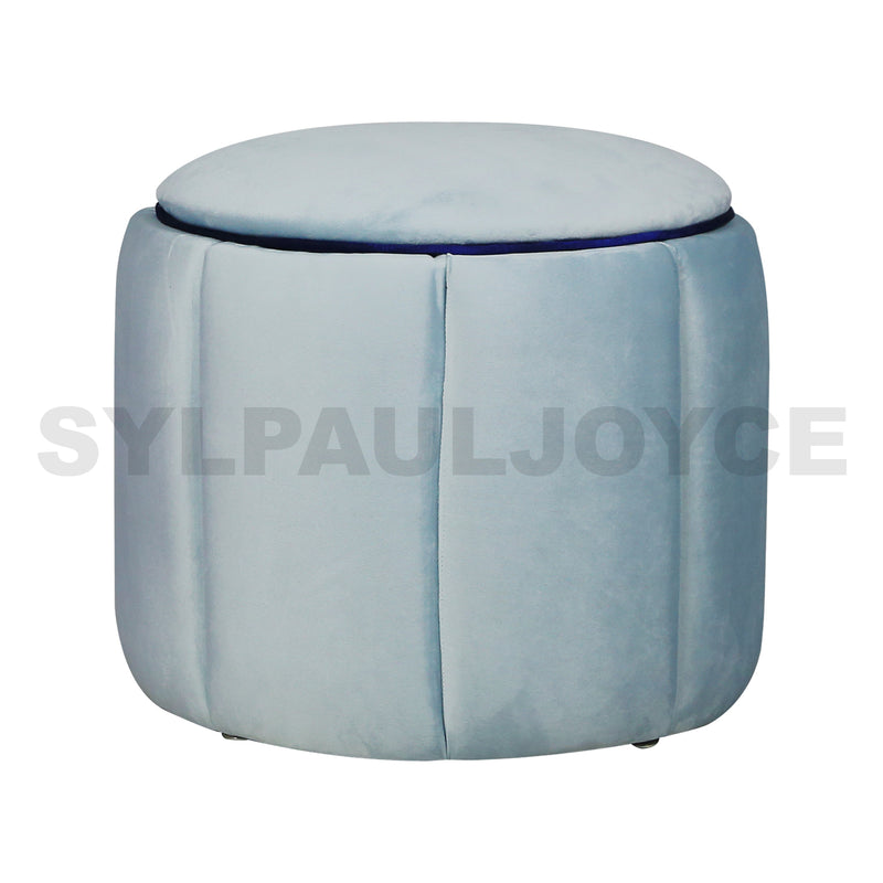 Pia Round Stool with Storage