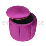 Pia Round Stool with Storage