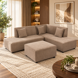 Alberto Corner Sofa with Stool