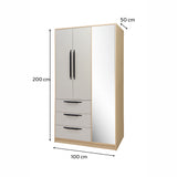 Claudia 3-Door Wardrobe