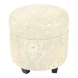 Cotton Round Ottoman
