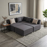 Milano Corner Sofa with Stool