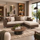 Soprano L-shape Sofa with Stool